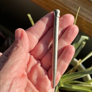 Antique Vintage PAL Silver Tone Pendant Mechanical Pencil Made USA **READ**